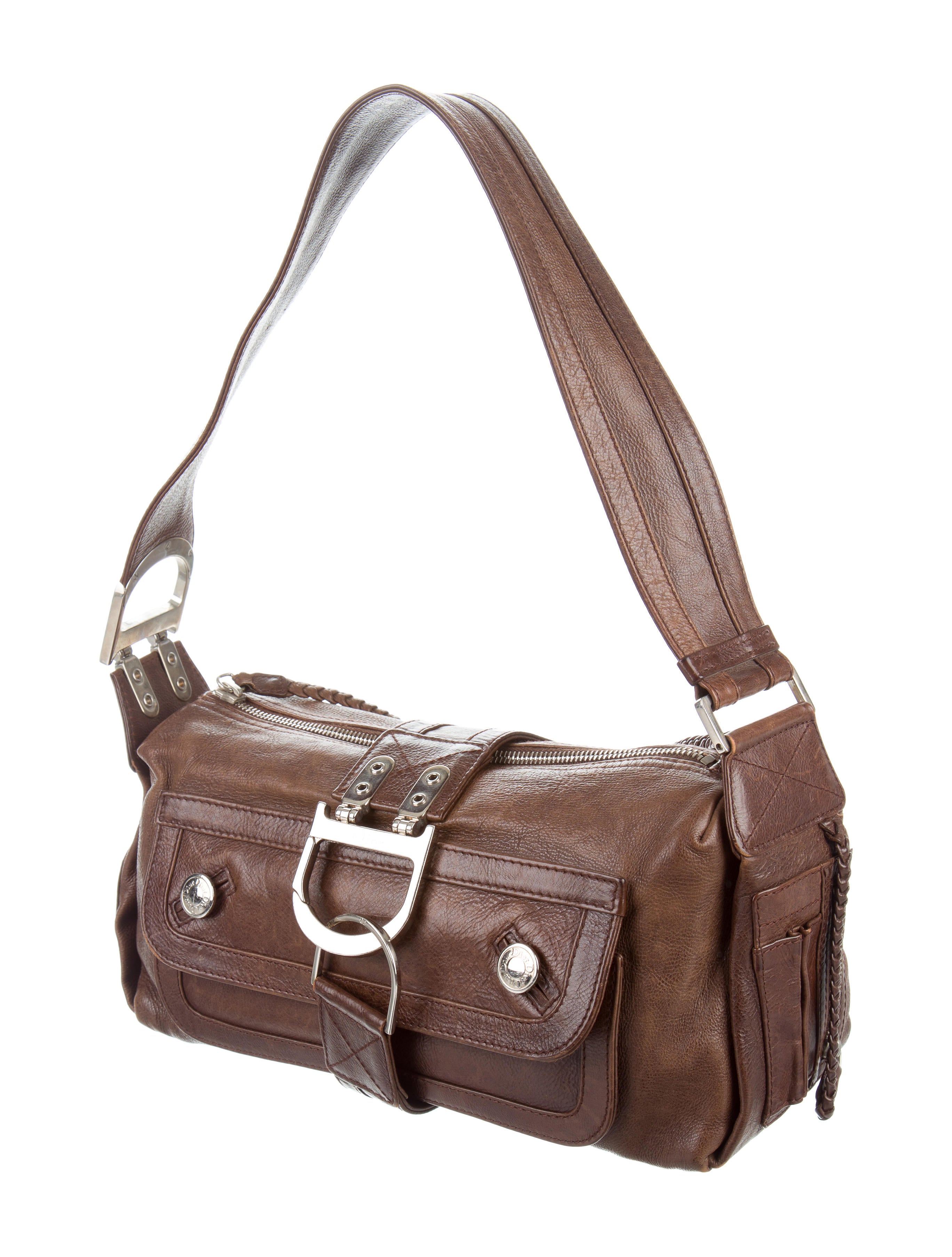 Christian Dior Distressed Leather Shoulder Bag Handbags CHR53245