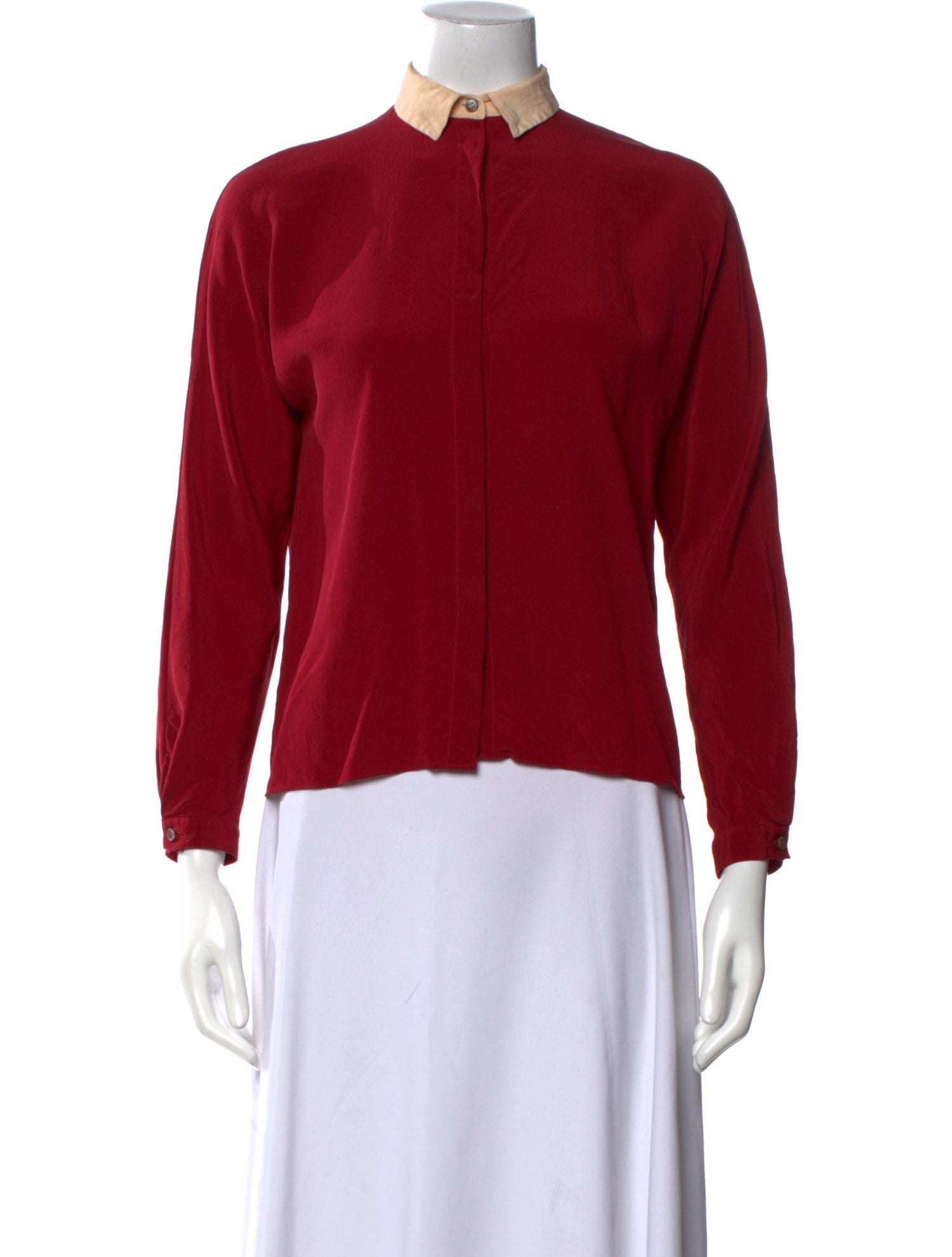 Christian Dior Silk Mock Neck Top