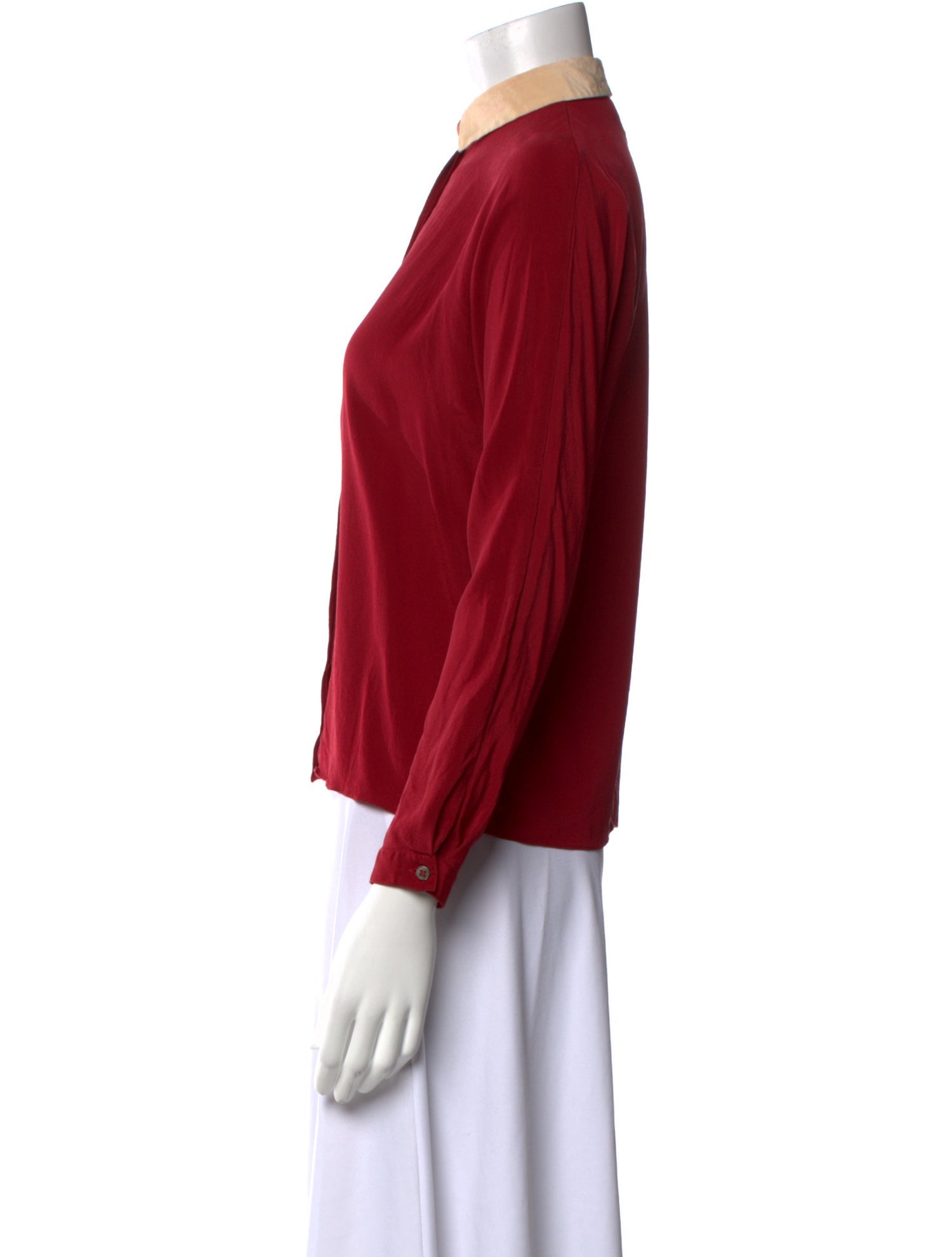 Christian Dior Silk Mock Neck Top