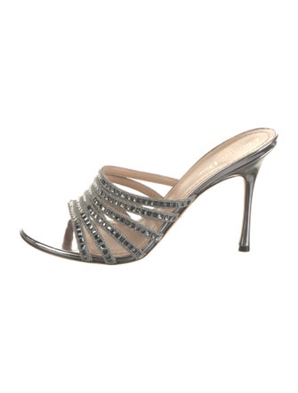 Christian Dior Crystal Crystal Embellishments Slides