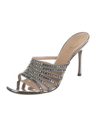 Christian Dior Crystal Crystal Embellishments Slides