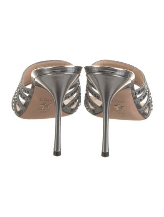 Christian Dior Crystal Crystal Embellishments Slides