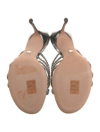 Christian Dior Crystal Crystal Embellishments Slides