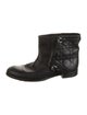 Christian Dior Cannage Pattern Leather Moto Boots