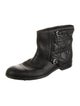 Christian Dior Cannage Pattern Leather Moto Boots