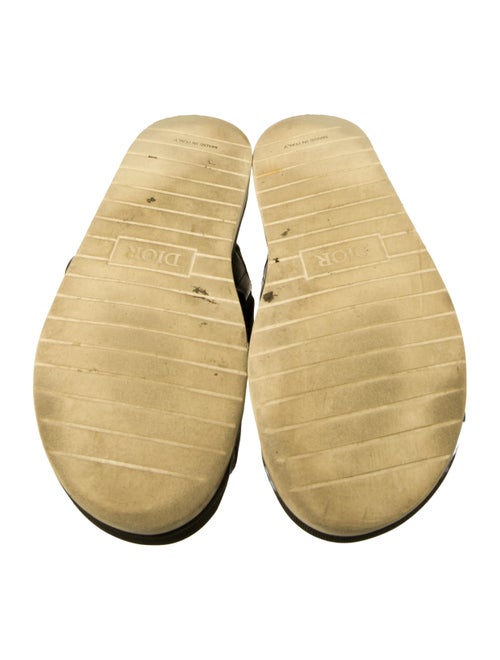 Christian Dior Oblique Jacquard Canvas Slides