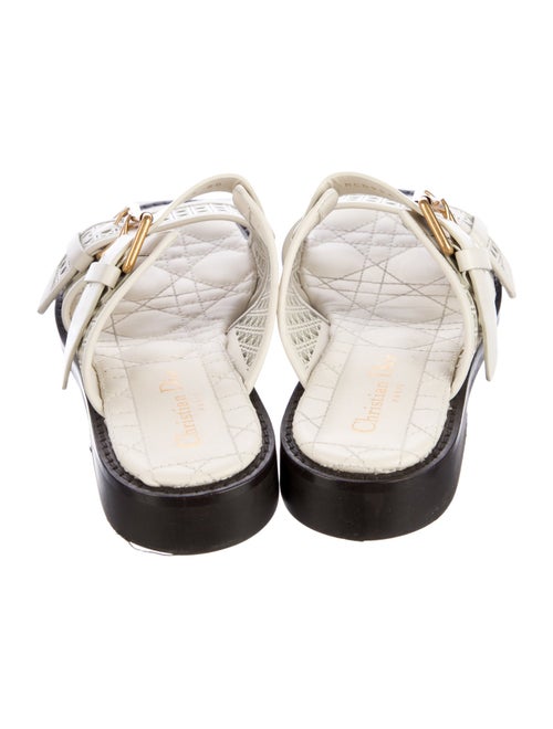 Christian Dior Leather Whipstitch Trim Slides