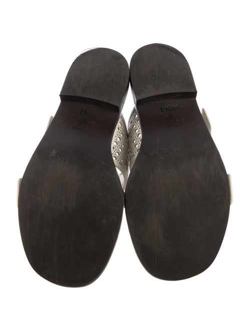 Christian Dior Leather Whipstitch Trim Slides