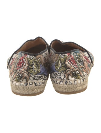 Christian Dior Printed Embroidered Accent Espadrilles