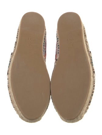 Christian Dior Printed Embroidered Accent Espadrilles