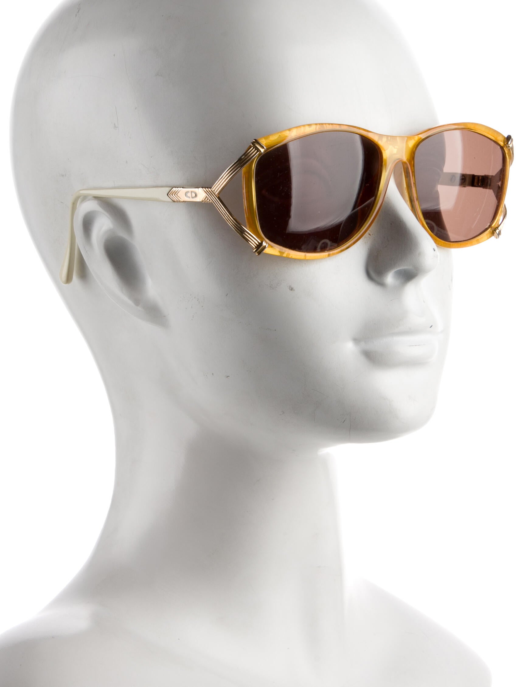 Christian Dior Cannage Pattern Square Sunglasses