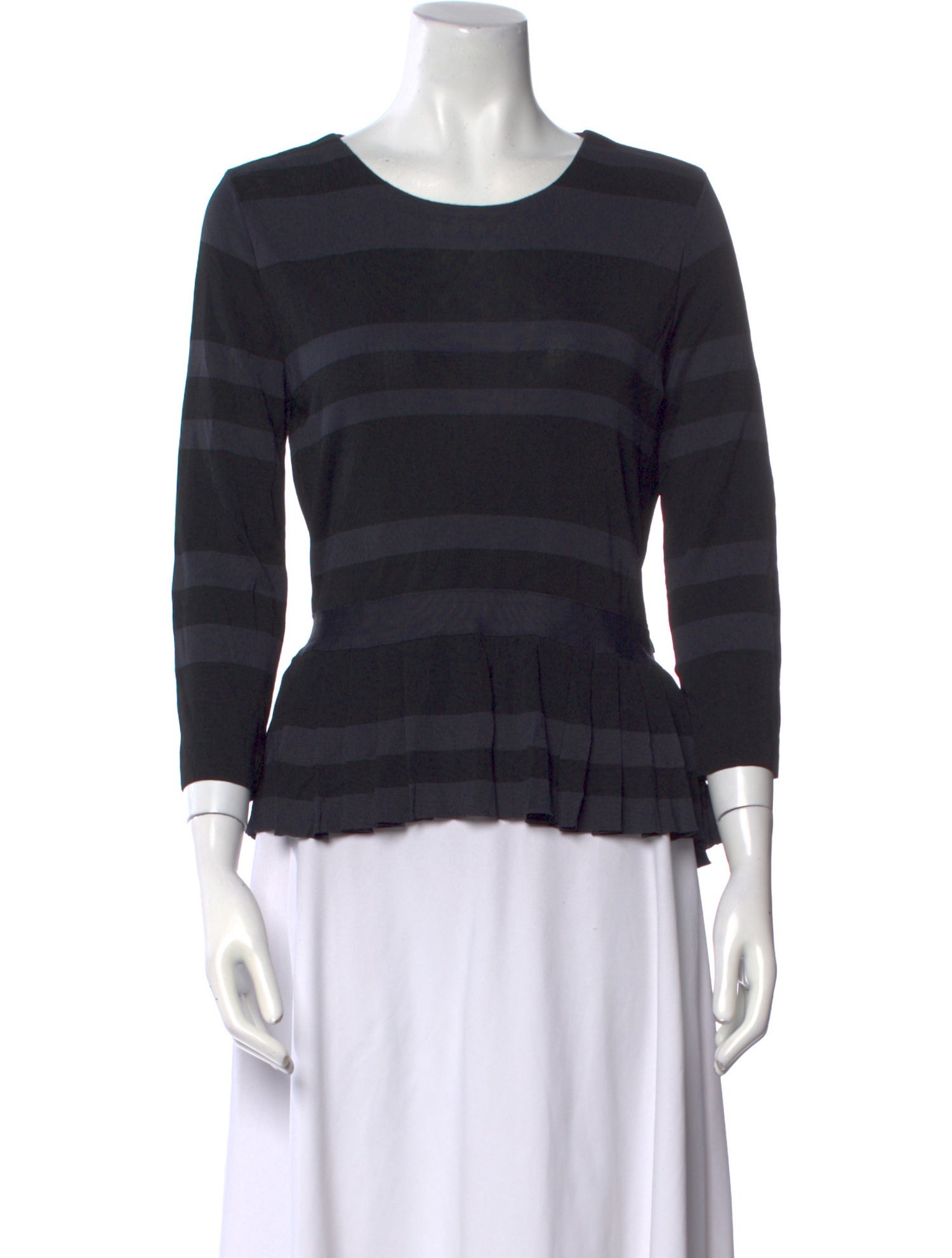 Christian Dior Striped Scoop Neck Top