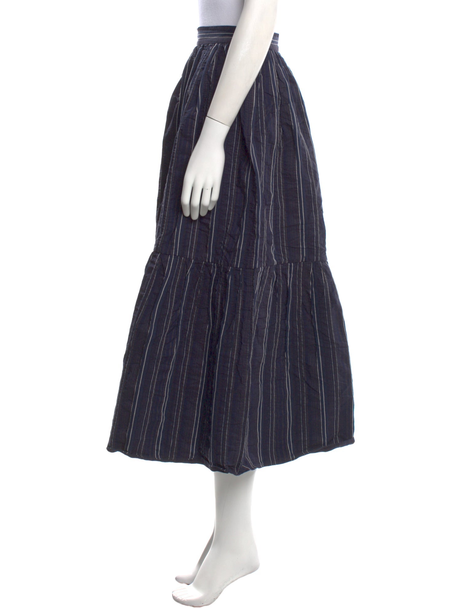 Christian Dior Striped Midi Length Skirt
