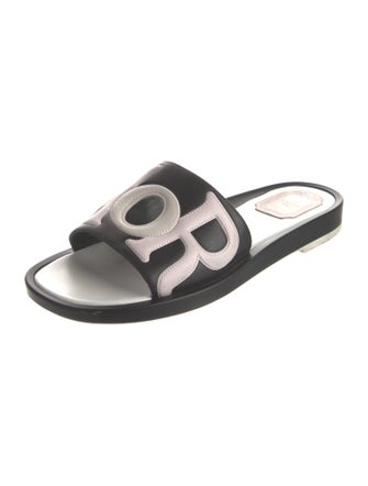 Christian Dior Leather Printed Slides