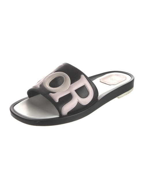 Christian Dior Leather Printed Slides