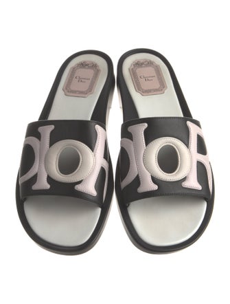 Christian Dior Leather Printed Slides