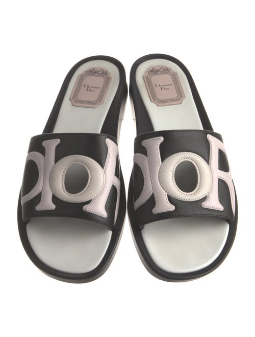 Christian Dior Leather Printed Slides