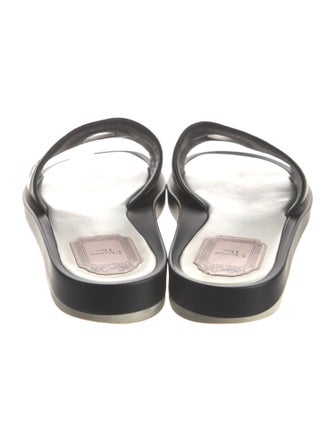 Christian Dior Leather Printed Slides