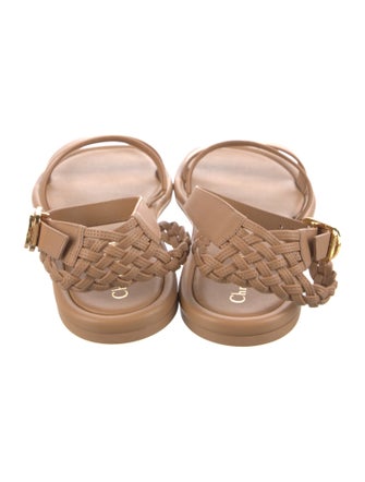 Christian Dior Leather Braided Accents Gladiator Sandals