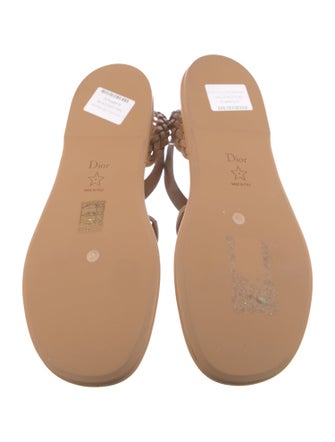 Christian Dior Leather Braided Accents Gladiator Sandals