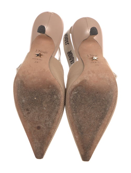 Christian Dior Printed Bow Accents Slingback Pumps