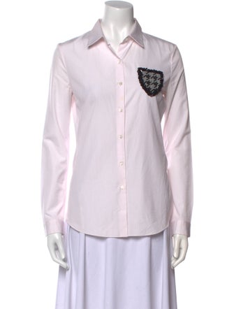 Christian Dior 2014 Long Sleeve Button-Up Top