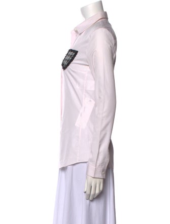 Christian Dior 2014 Long Sleeve Button-Up Top