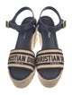 Christian Dior Leather Graphic Print Espadrilles