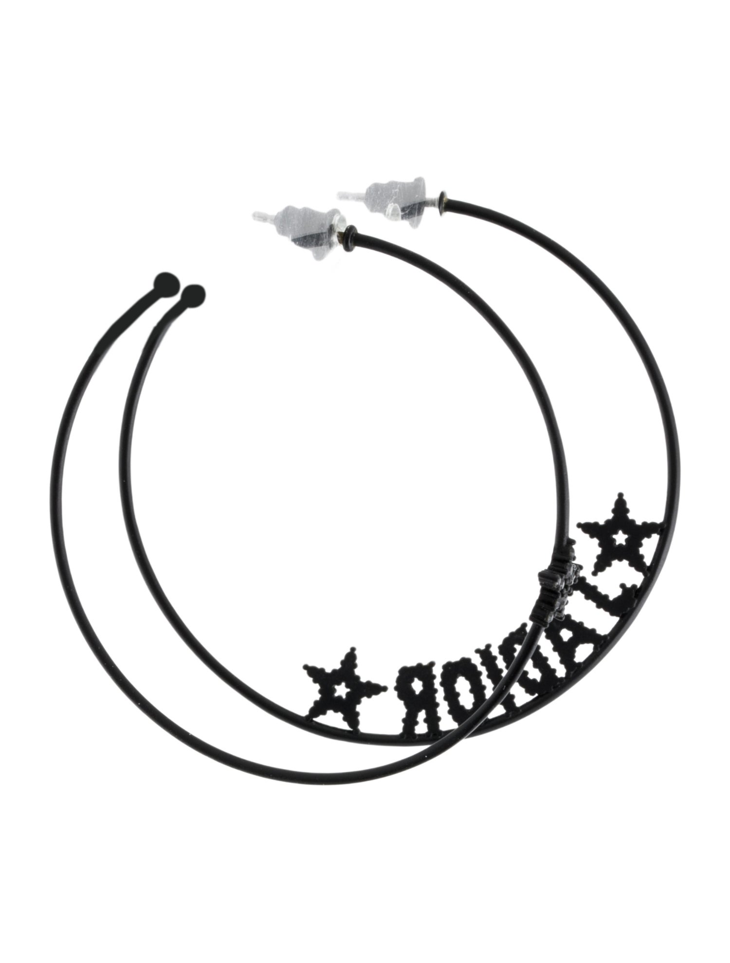 Christian Dior Crystal J'Adior Ultra Hoop Earrings w/ Tags