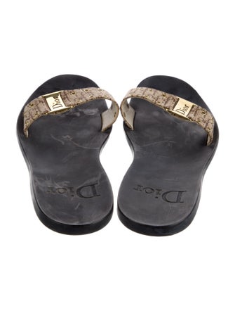 Christian Dior Canvas Printed Slides