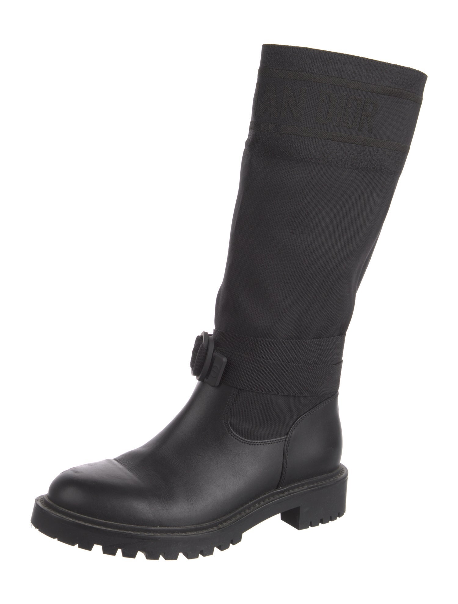 Christian Dior Leather Moto Boots