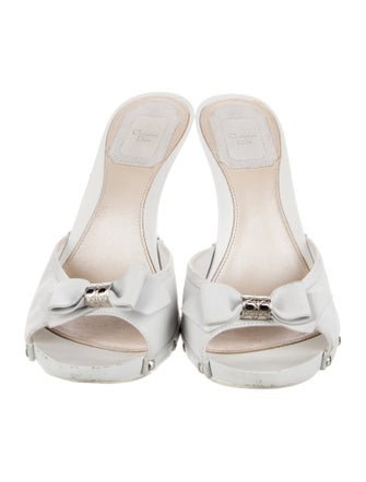 Christian Dior Cannage Pattern Leather Slides