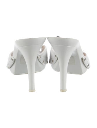 Christian Dior Cannage Pattern Leather Slides