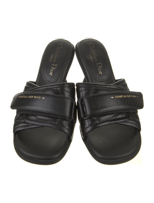 Christian Dior Cannage Pattern Leather Slides