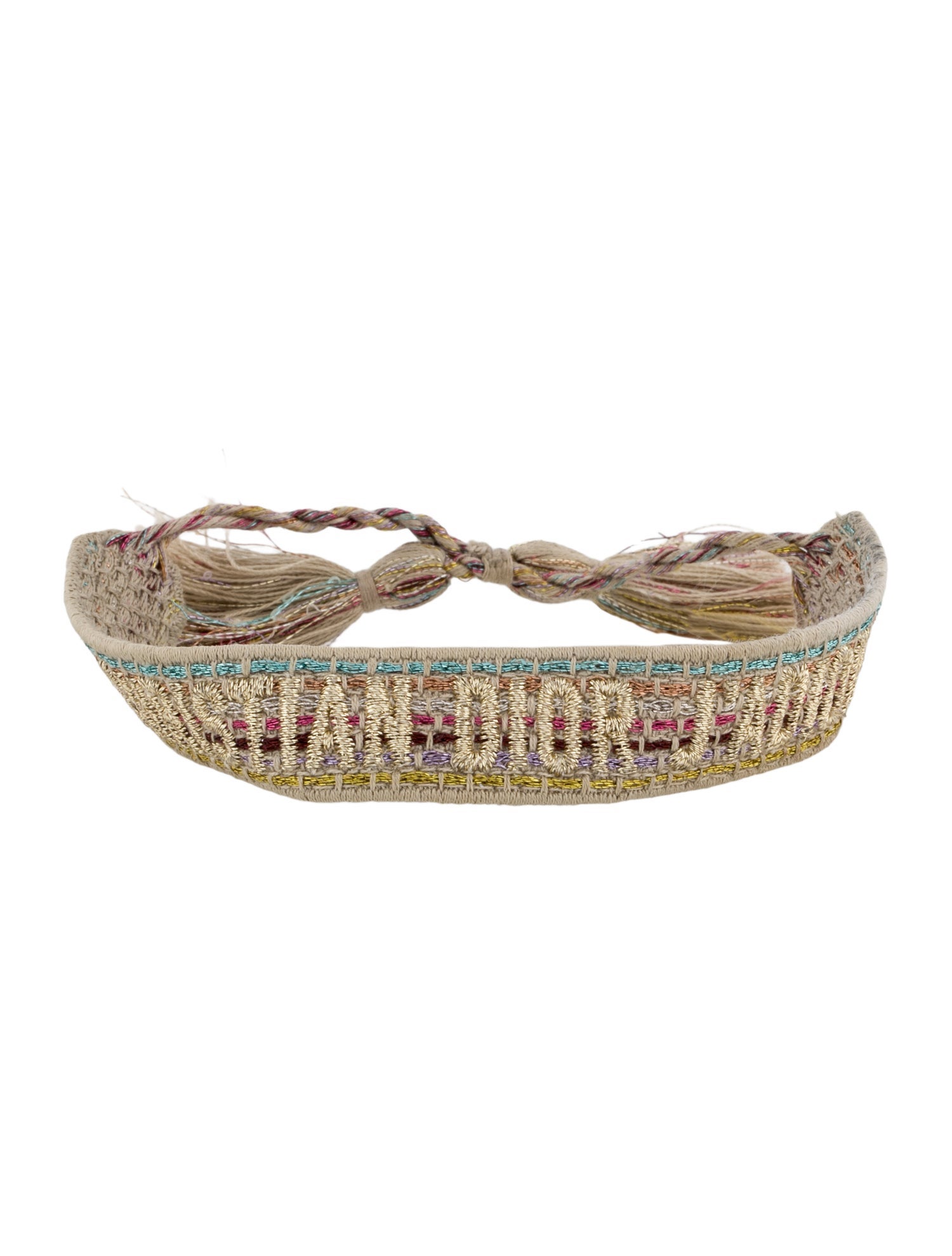 Christian Dior Thread Woven Friendship Bangle Bracelet