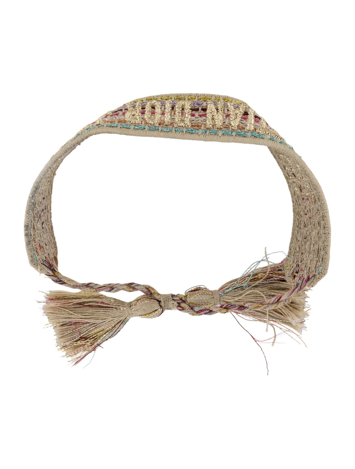 Christian Dior Thread Woven Friendship Bangle Bracelet