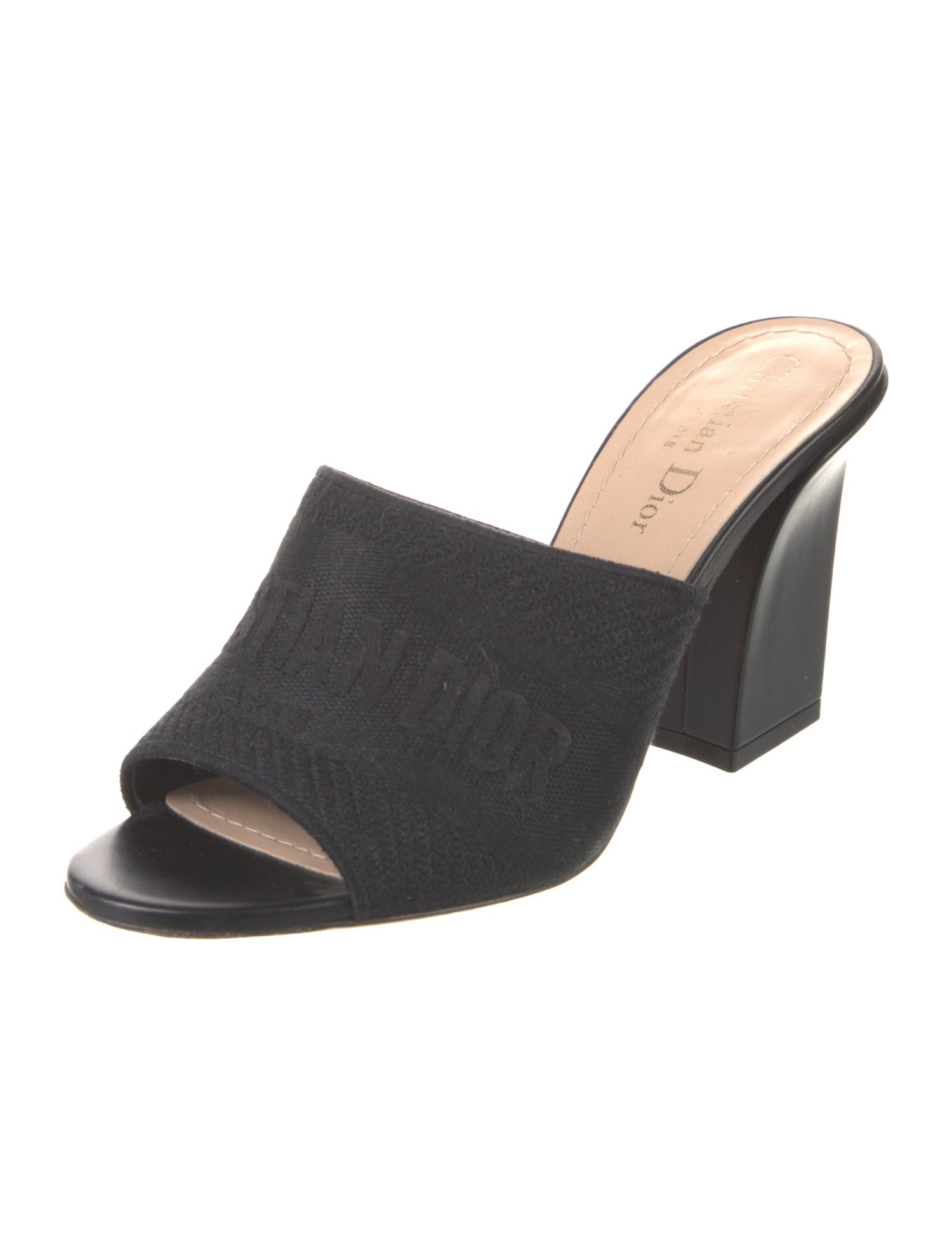 Christian Dior Embroidered Accent Slides