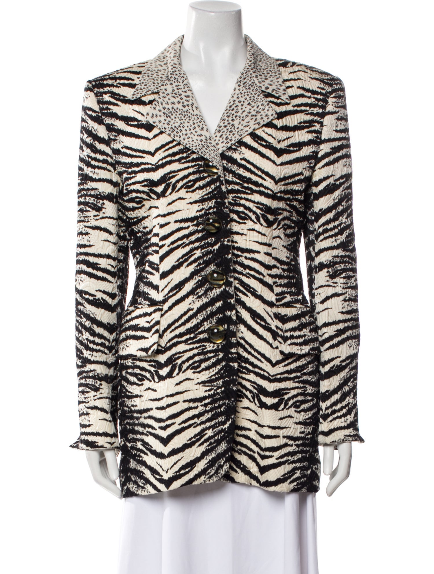 Christian Dior Silk Animal Print Blazer