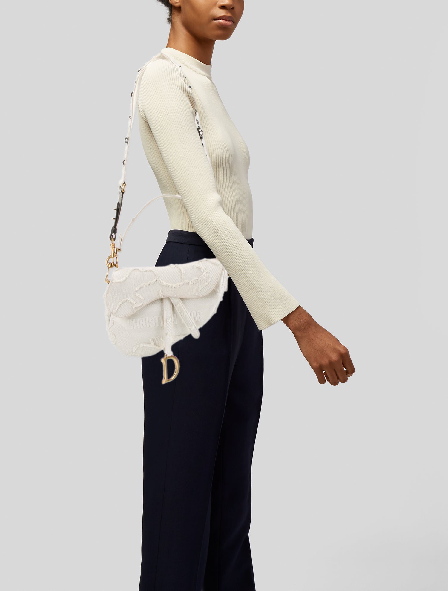 Christian Dior Canvas Shoulder Bag