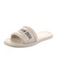 Christian Dior Leather Graphic Print Slides