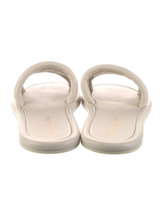 Christian Dior Leather Graphic Print Slides