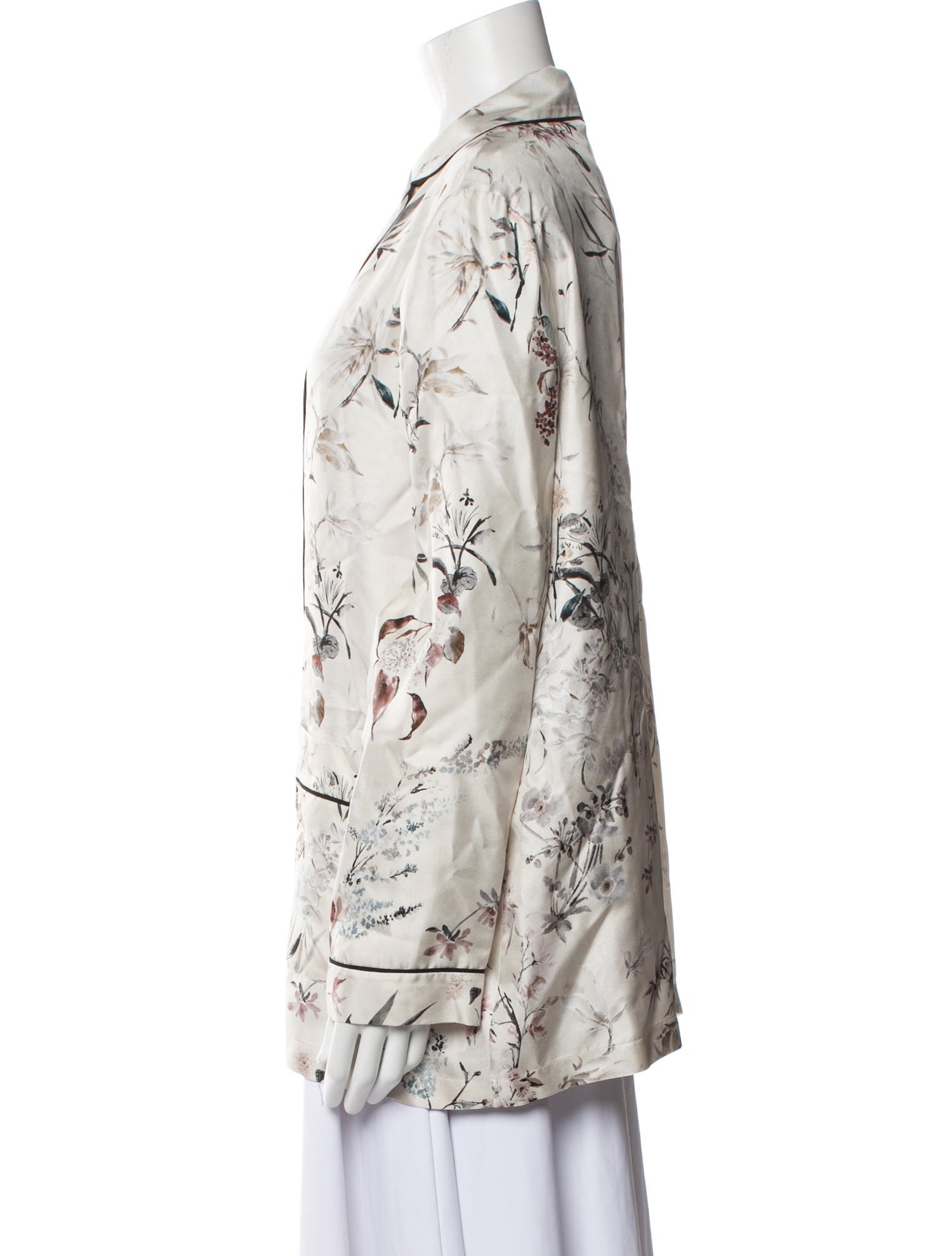 Christian Dior Silk Floral Print Pajamas w/ Tags