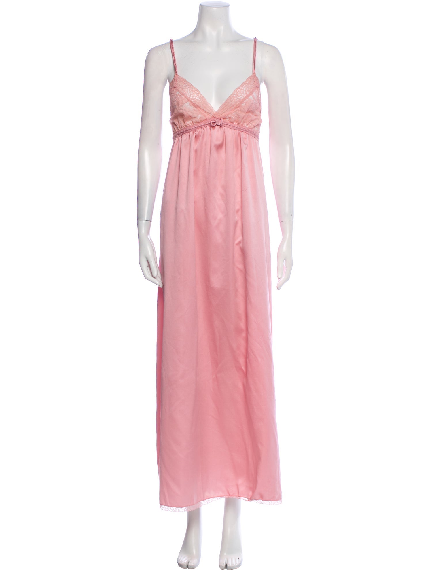 Christian Dior Lace Trim Embellishment Nightgown