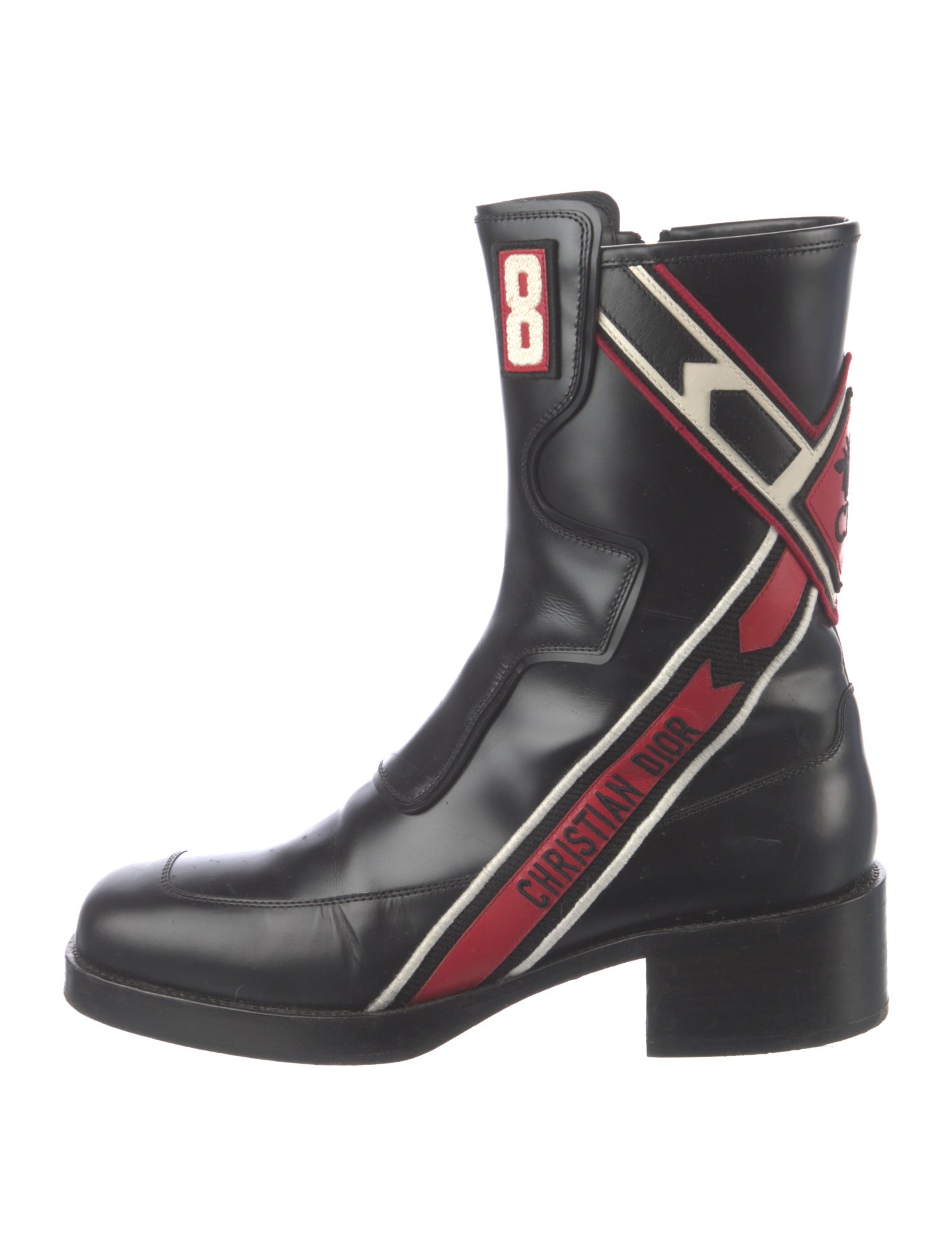 Christian Dior Signature Logo Leather Boots