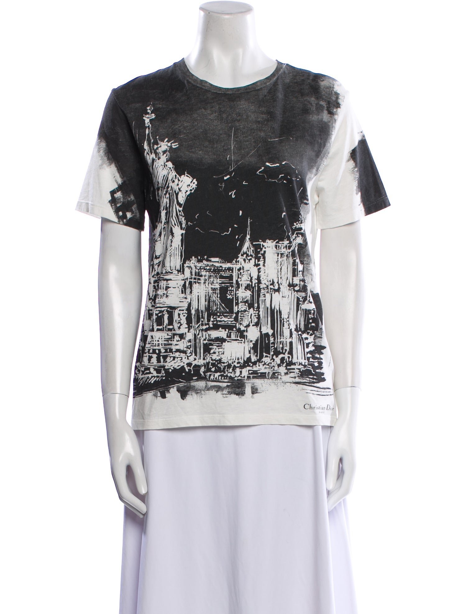 Christian Dior Graphic Print Crew Neck T-Shirt