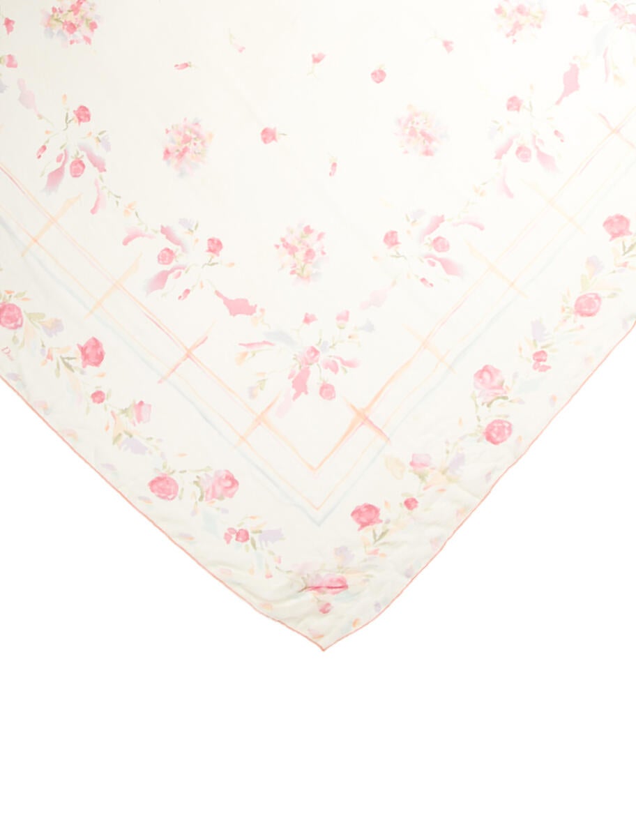 Christian Dior Silk Floral Print Shawl