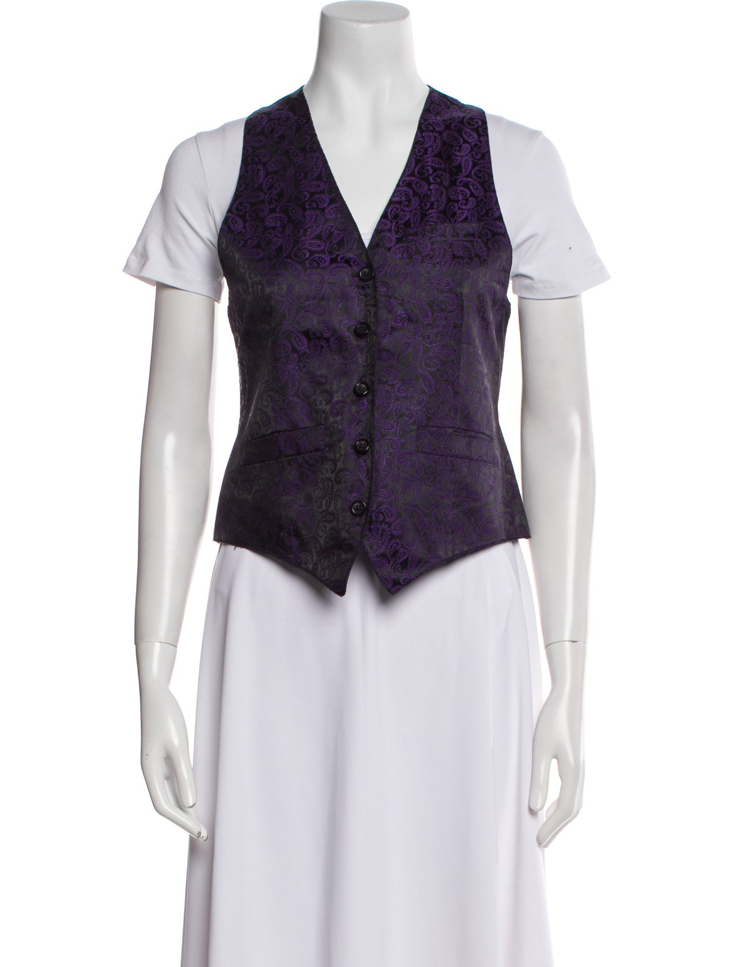 Christian Dior Vintage Paisley Print Vest