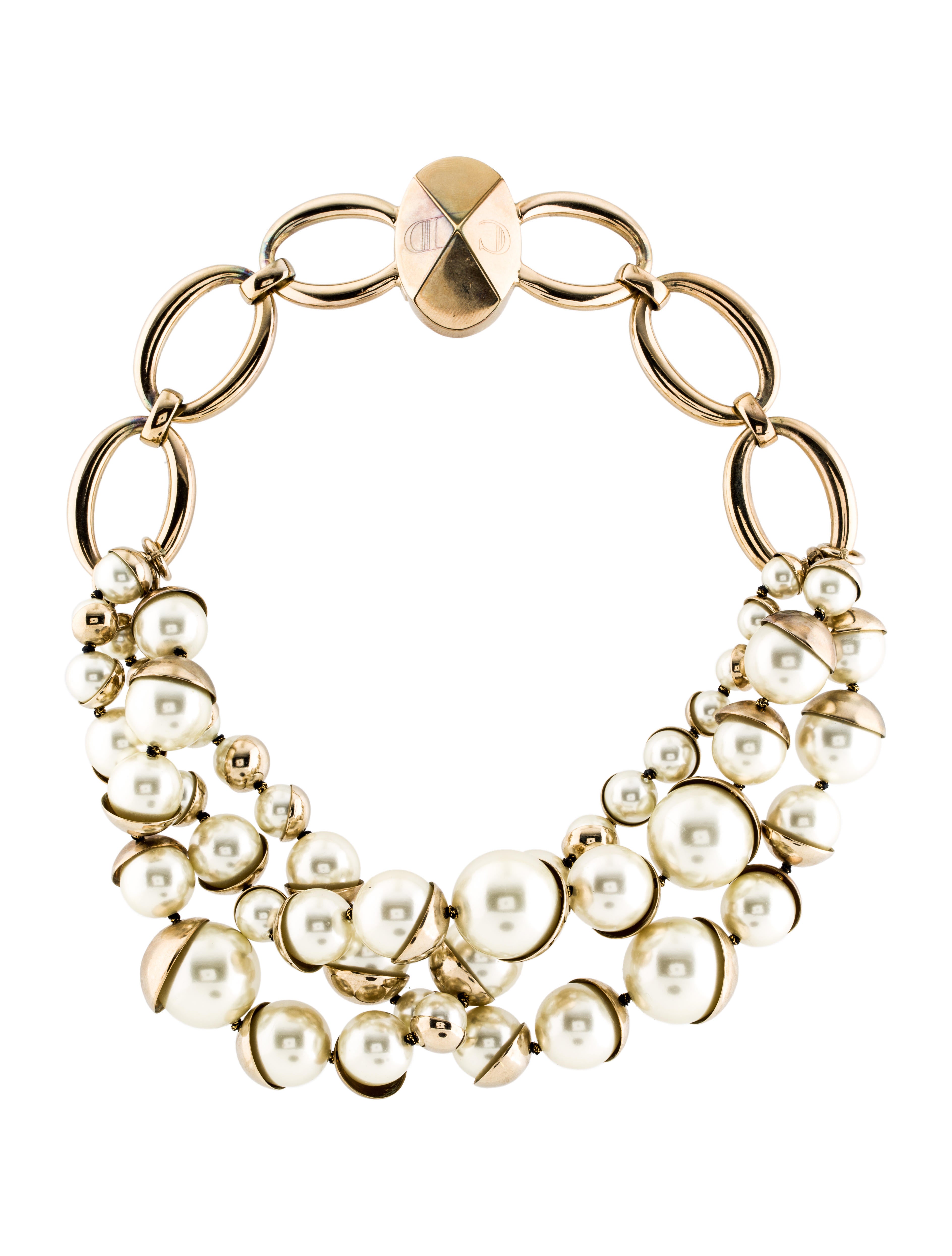 Christian Dior Mise En Dior Faux Pearl Necklace Necklaces CHR53353