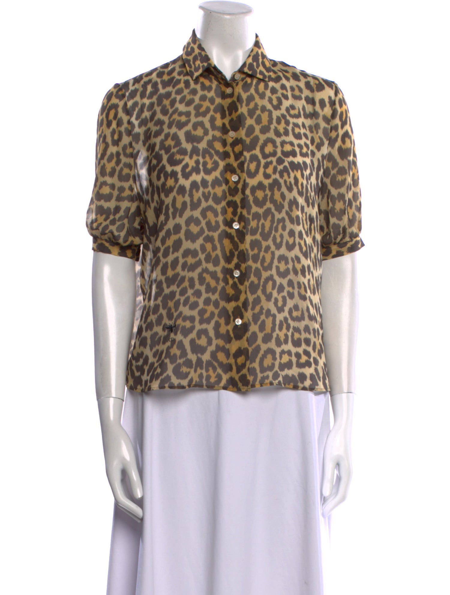 Christian Dior 2021 Silk Button-Up Top