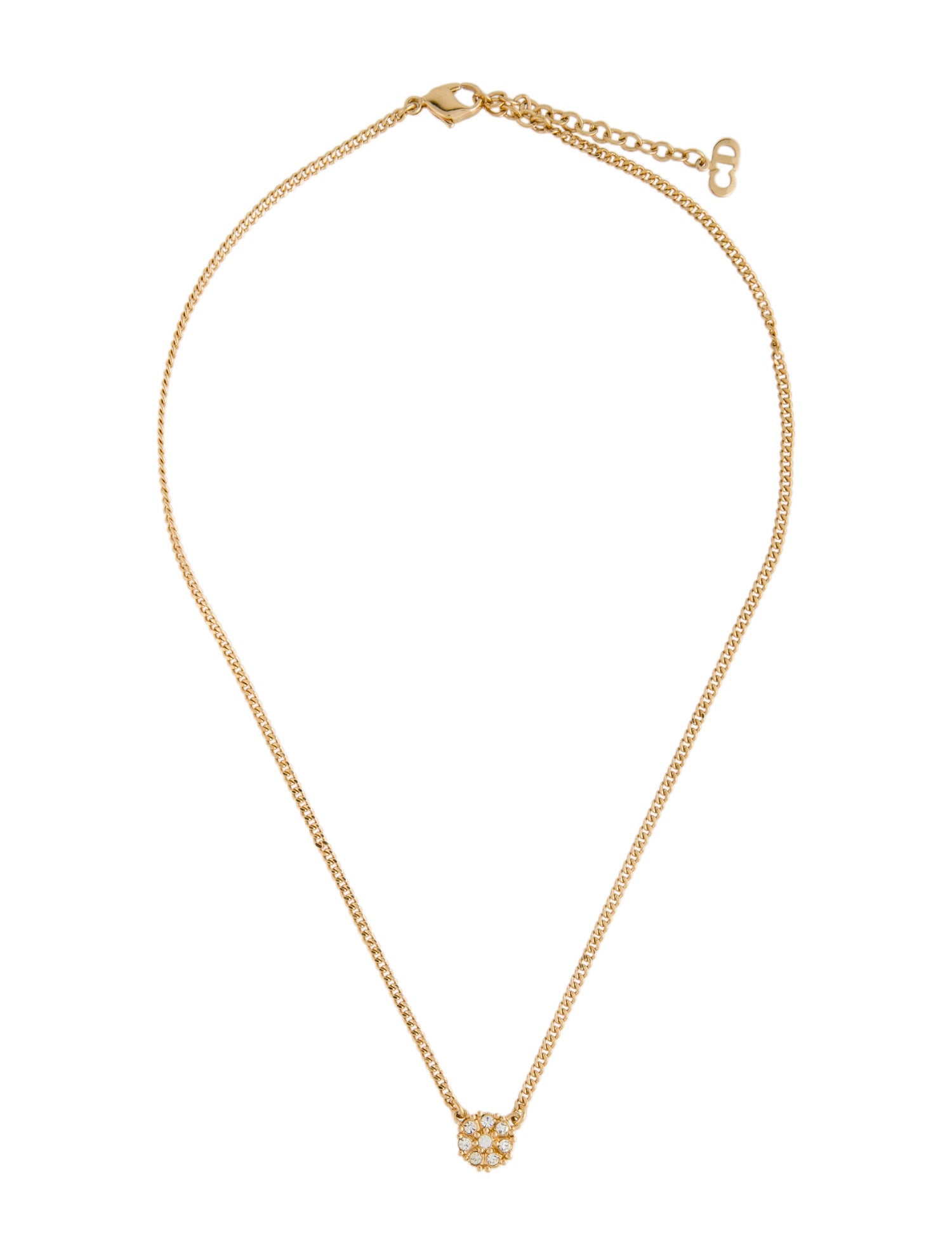Christian Dior Vintage Crystal Pendant Necklace